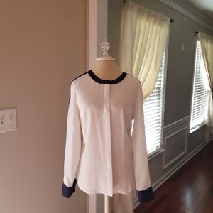 Long sleeve silk blouse